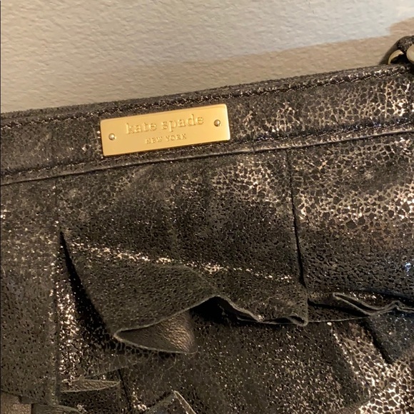 Kate Spade Black and Gold Leather Bag with Gold Chain - Picture 2 of 3